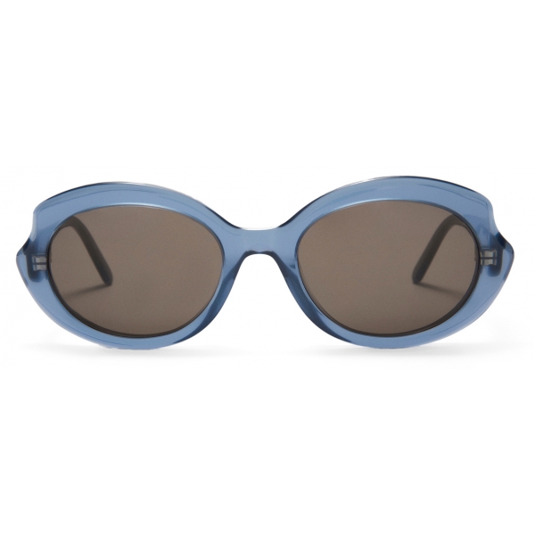 Loewe - Mini Oval Slim Sunglasses - Milky Blue - Loewe Eyewear