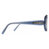 Loewe - Mini Oval Slim Sunglasses - Milky Blue - Loewe Eyewear