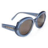 Loewe - Mini Oval Slim Sunglasses - Milky Blue - Loewe Eyewear