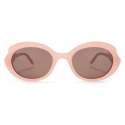 Loewe - Mini Oval Slim Sunglasses - Light Pink - Loewe Eyewear