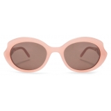 Loewe - Mini Oval Slim Sunglasses - Light Pink - Loewe Eyewear