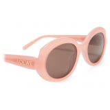 Loewe - Mini Oval Slim Sunglasses - Light Pink - Loewe Eyewear