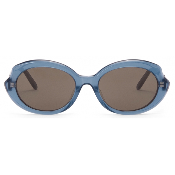 Loewe - Mini Oval Slim Sunglasses - Milky Blue - Loewe Eyewear