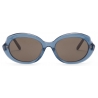 Loewe - Occhiali da Sole Mini Oval Slim - Blu Latteo - Loewe Eyewear