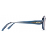 Loewe - Mini Oval Slim Sunglasses - Milky Blue - Loewe Eyewear