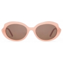 Loewe - Mini Oval Slim Sunglasses - Light Pink - Loewe Eyewear