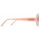 Loewe - Mini Oval Slim Sunglasses - Light Pink - Loewe Eyewear