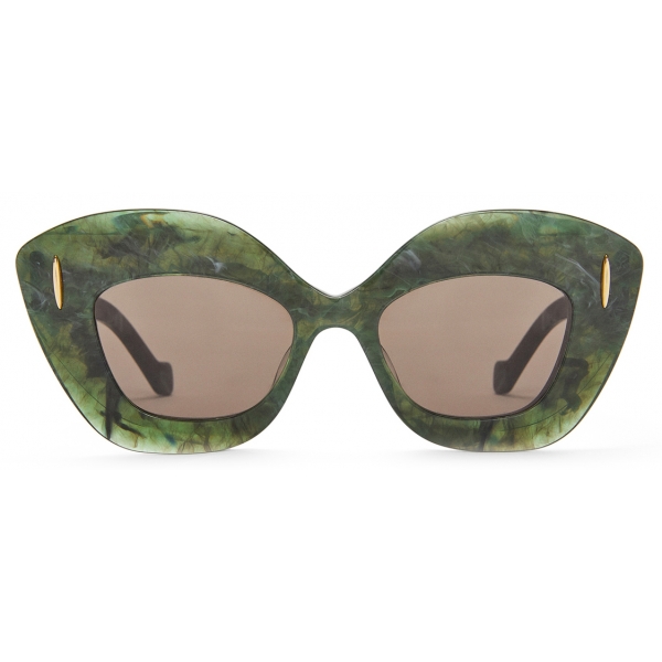 Loewe - Retro Screen Sunglasses - Marble Green - Loewe Eyewear