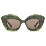 Loewe - Retro Screen Sunglasses - Marble Green - Loewe Eyewear