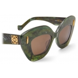 Loewe - Retro Screen Sunglasses - Marble Green - Loewe Eyewear