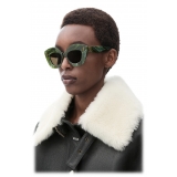 Loewe - Retro Screen Sunglasses - Marble Green - Loewe Eyewear