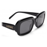 Loewe - Rectangular Slim Sunglasses - Black - Loewe Eyewear