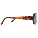 Loewe - Rectangular Slim Sunglasses - Havana - Loewe Eyewear