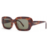 Loewe - Occhiali da Sole Rettangolari Slim - Havana - Loewe Eyewear