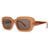 Loewe - Occhiali da Sole Rettangolari Slim - Caramello Chiaro - Loewe Eyewear