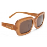 Loewe - Occhiali da Sole Rettangolari Slim - Caramello Chiaro - Loewe Eyewear