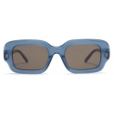 Loewe - Occhiali da Sole Rettangolari Slim - Blu Latteo - Loewe Eyewear
