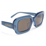 Loewe - Occhiali da Sole Rettangolari Slim - Blu Latteo - Loewe Eyewear