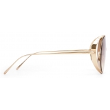 Loewe - Occhiali da Sole Rotondi Traforati - Marrone Sfumato - Loewe Eyewear