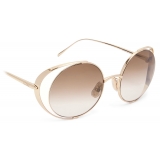 Loewe - Occhiali da Sole Rotondi Traforati - Marrone Sfumato - Loewe Eyewear