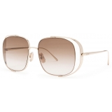 Loewe - Occhiali da Sole Squadrati Traforati - Marrone Sfumato Oro Endura - Loewe Eyewear