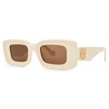 Loewe - Occhiali da Sole Rettangolari - Avorio - Loewe Eyewear