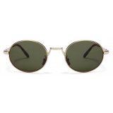 Loewe - Groove Oval Sunglasses - Green - Loewe Eyewear