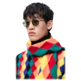 Loewe - Groove Oval Sunglasses - Green - Loewe Eyewear