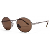 Loewe - Occhiali da Sole Groove Ovale - Zucchero Di Canna - Loewe Eyewear