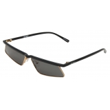 The Attico - Aria Cat Eye Sunglasses in Yellow Gold Grey - Official - The Attico Eyewear by Linda Farrow