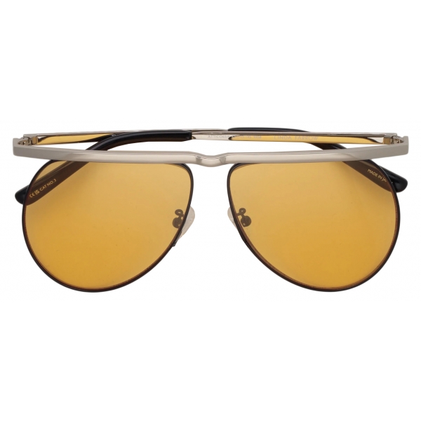 The Attico - Occhiali da Sole Mina Aviator in Argento e Pesca - Occhiali da Sole - The Attico Eyewear by Linda Farrow