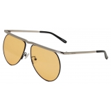The Attico - Occhiali da Sole Mina Aviator in Argento e Pesca - Occhiali da Sole - The Attico Eyewear by Linda Farrow