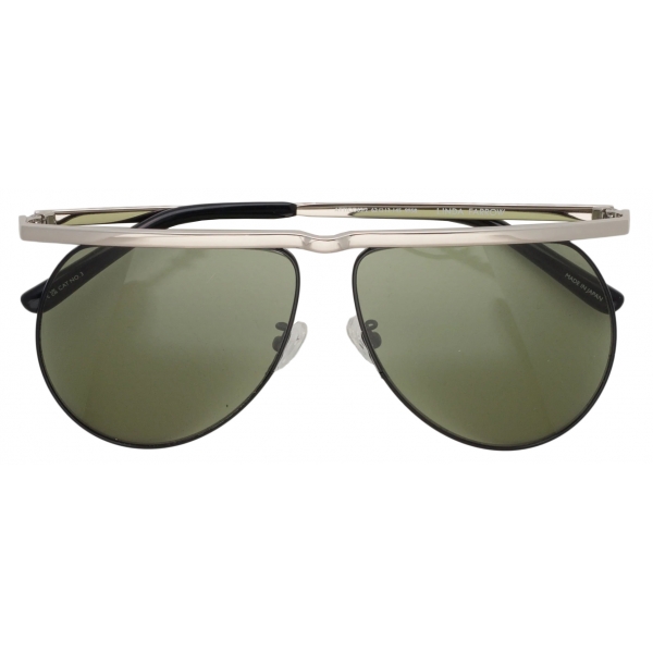 The Attico - Occhiali da Sole Mina Aviator in Argento Verde - Occhiali da Sole - Official - The Attico Eyewear by Linda Farrow