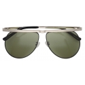 The Attico - Occhiali da Sole Mina Aviator in Argento Verde - Occhiali da Sole - Official - The Attico Eyewear by Linda Farrow