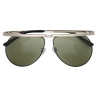 The Attico - Mina Aviator Sunglasses in Silver Green - Sunglasses - Official - The Attico Eyewear by Linda Farrow