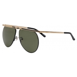 The Attico - Occhiali da Sole Mina Aviator in Oro Giallo - Occhiali da Sole - Official - The Attico Eyewear by Linda Farrow