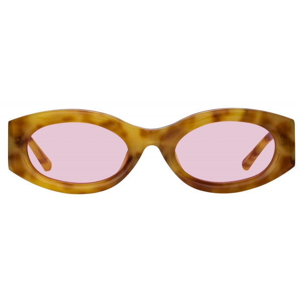 The Attico - Occhiali da Sole Ovali Berta in Tartaruga e Rosa - Occhiali da Sole - Official - The Attico Eyewear by Linda Farrow