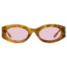 The Attico - Occhiali da Sole Ovali Berta in Tartaruga e Rosa - Occhiali da Sole - Official - The Attico Eyewear by Linda Farrow