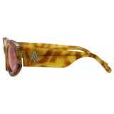 The Attico - Occhiali da Sole Ovali Berta in Tartaruga e Rosa - Occhiali da Sole - Official - The Attico Eyewear by Linda Farrow