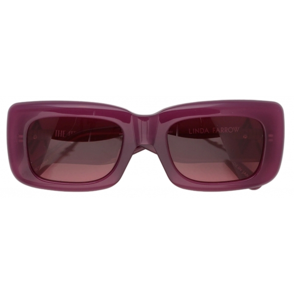 The Attico - Occhiali da Sole Rettangolari Marfa in Bordeaux - Occhiali da Sole - Official - The Attico Eyewear by Linda Farrow
