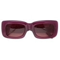 The Attico - Occhiali da Sole Rettangolari Marfa in Bordeaux - Occhiali da Sole - Official - The Attico Eyewear by Linda Farrow