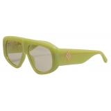 The Attico - Occhiali da Sole Oversize Milano in Verde Acido - Occhiali da Sole - Official - The Attico Eyewear by Linda Farrow