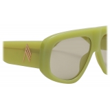 The Attico - Occhiali da Sole Oversize Milano in Verde Acido - Occhiali da Sole - Official - The Attico Eyewear by Linda Farrow
