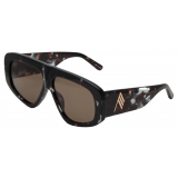 The Attico - Occhiali da Sole Oversize Milano in Tartaruga Verde - Occhiali da Sole - The Attico Eyewear by Linda Farrow