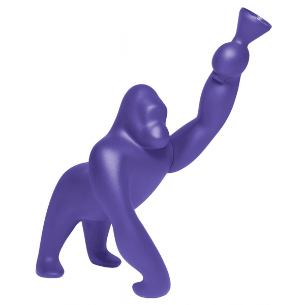 Qeeboo - Kong - Blu Viola - Lampada da Terra Qeeboo by Stefano Giovannoni - Illuminazione - Casa
