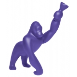 Qeeboo - Kong - Blu Viola - Lampada da Terra Qeeboo by Stefano Giovannoni - Illuminazione - Casa