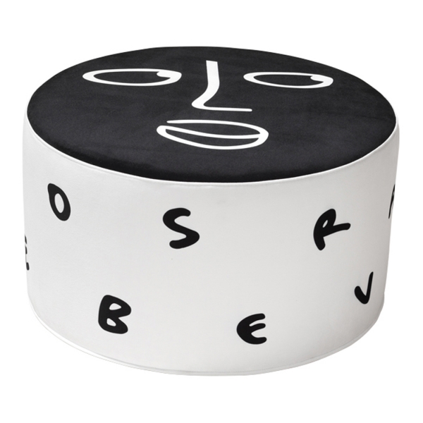 Qeeboo - Midnight Monologue Pouf M - Ottomano Qeeboo by Shantell Martin - Arredo - Casa