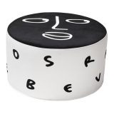 Qeeboo - Midnight Monologue Pouf M - Ottomano Qeeboo by Shantell Martin - Arredo - Casa