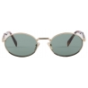 Prada - Prada Eyewear Collection - Occhiali da Sole Ovale - Oro Pallido Verde Bosco - Prada Collection