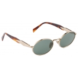 Prada - Prada Eyewear - Oval Sunglasses - Pale Gold Forest Green - Prada Collection - Sunglasses - Prada Eyewear